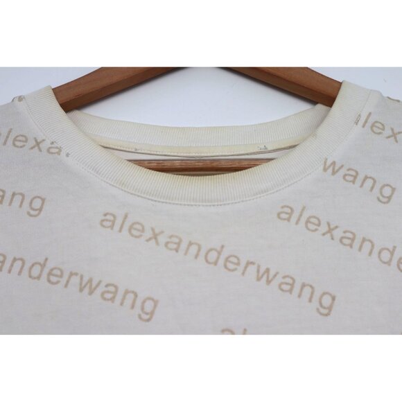 Alexander Wang Womens Logo Print Long Sleeve Shirt L - Picture 5 of 11